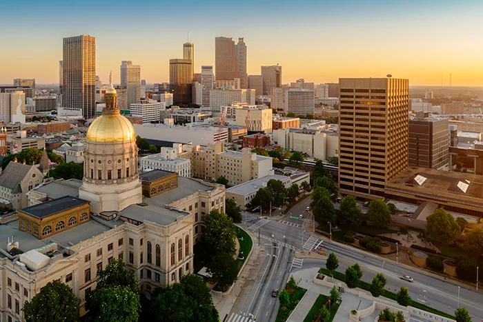 city sunset | landscaping services in athens